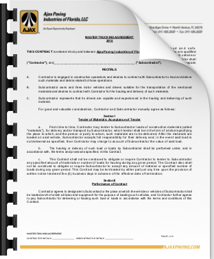 Learn more about doing business with AJAX in Florida - mastertruck