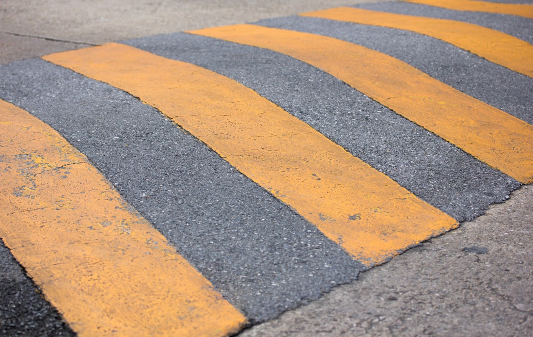 Speed Bumps | FL &amp; MI | Ajax Paving - traffic-safety-speed-bump-road